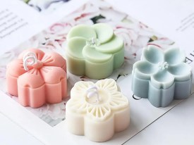 Molde silicona 6 flores distintas grandes
